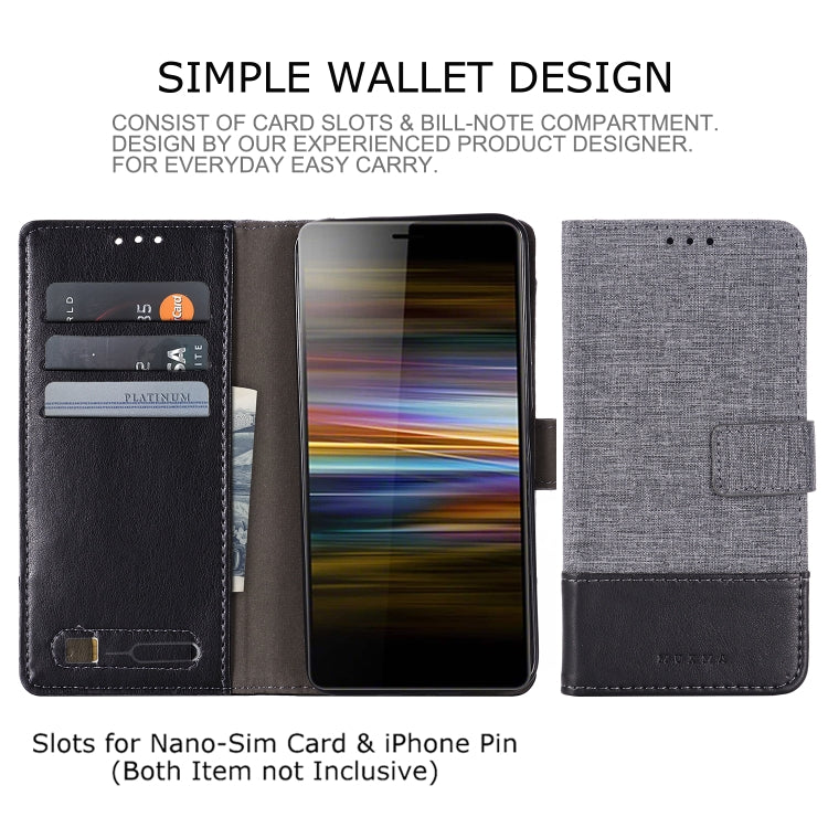 For Sony Xperia L3 MUXMA MX102 Horizontal Flip Canvas Leather Case with Stand & Card Slot & Wallet Function