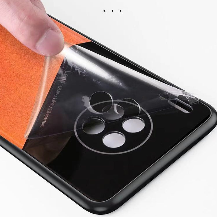 For OPPO Reno6 5G All-inclusive Leather + Organic Glass Protective Case with Metal Iron Sheet