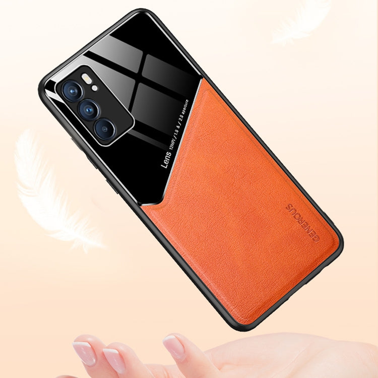 For OPPO Reno6 5G All-inclusive Leather + Organic Glass Protective Case with Metal Iron Sheet