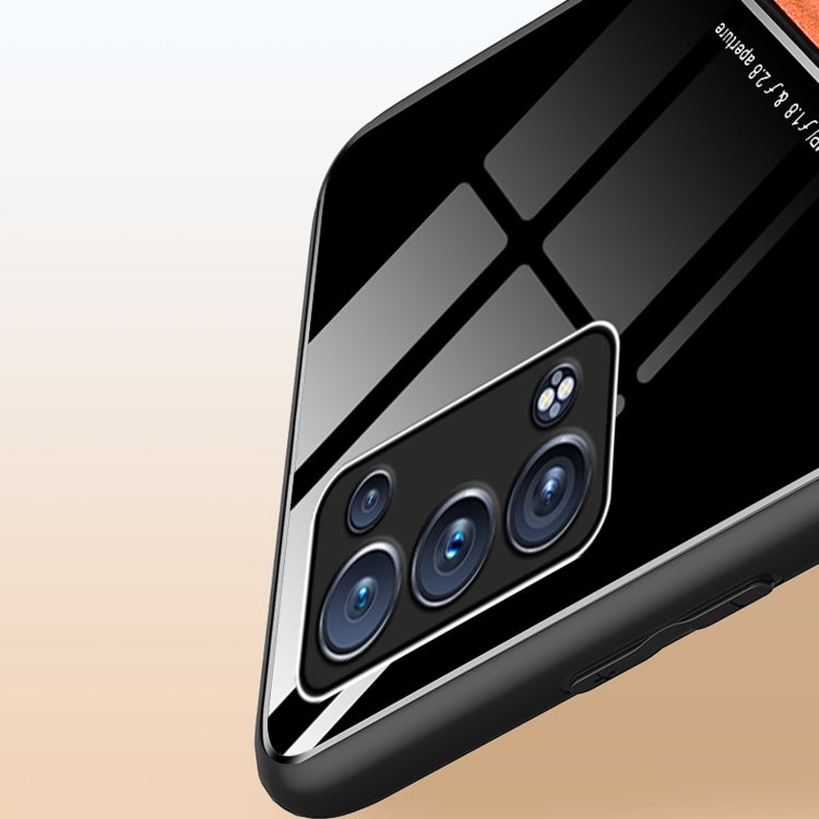 For OPPO Reno6 Pro+ 5G All-inclusive Leather + Organic Glass Protective Case with Metal Iron Sheet