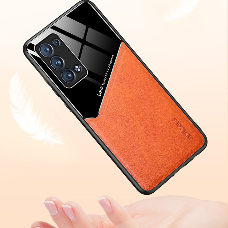 For OPPO Reno6 Pro+ 5G All-inclusive Leather + Organic Glass Protective Case with Metal Iron Sheet