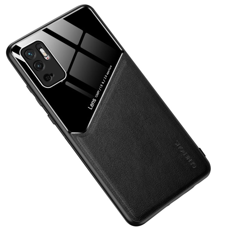 For Xiaomi Redmi Note 10 5G All-inclusive Leather + Organic Glass Protective Case with Metal Iron Sheet