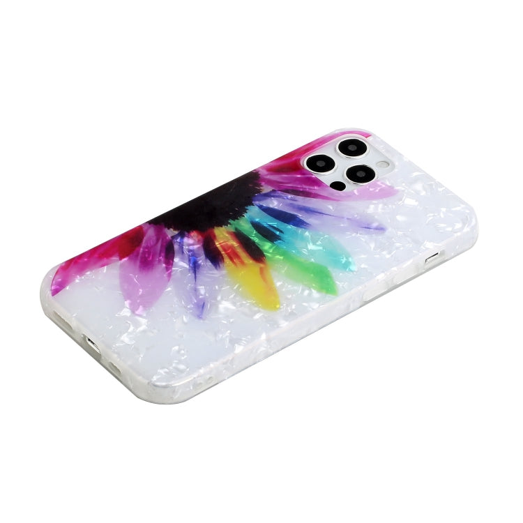 For iPhone 12 mini Shell Texture Pattern Full-coverage TPU Shockproof Protective Case