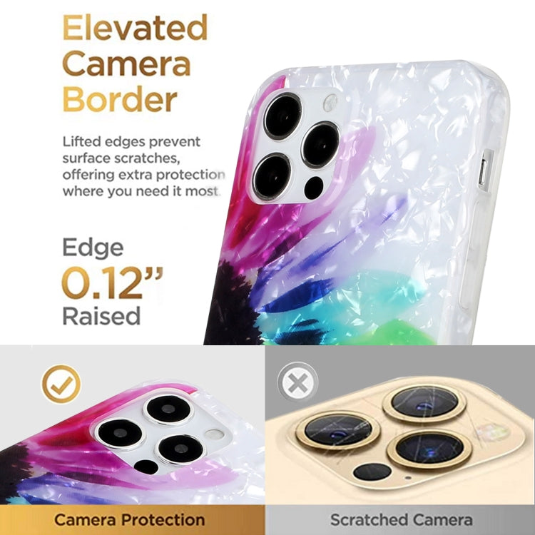 For iPhone 12 mini Shell Texture Pattern Full-coverage TPU Shockproof Protective Case