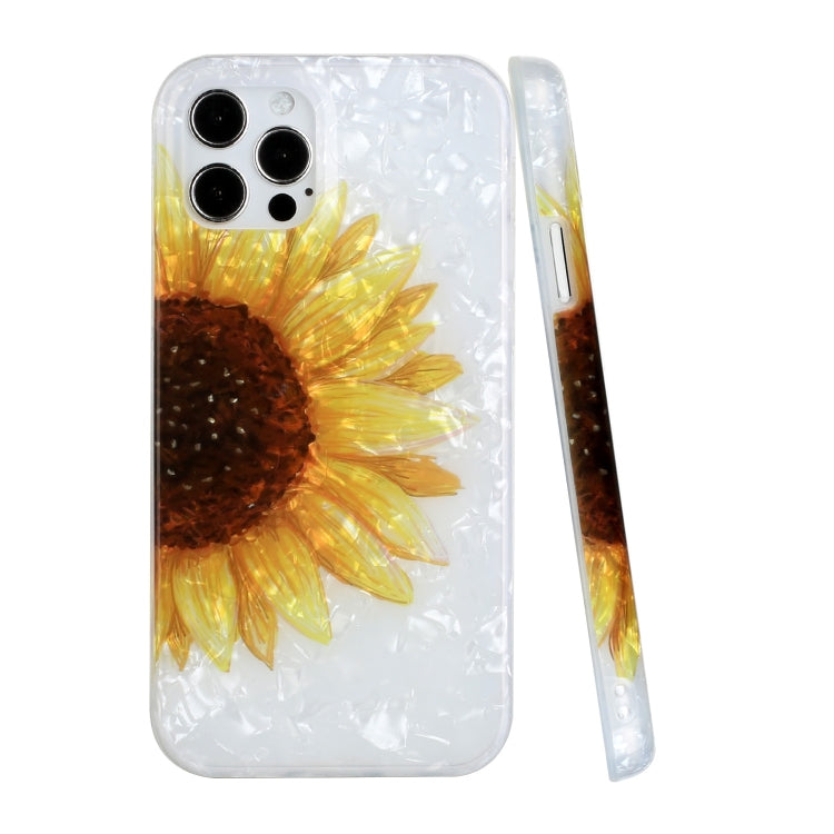 For iPhone 12 / 12 Pro Shell Texture Pattern Full-coverage TPU Shockproof Protective Case
