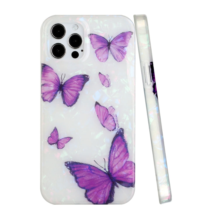 For iPhone 12 / 12 Pro Shell Texture Pattern Full-coverage TPU Shockproof Protective Case