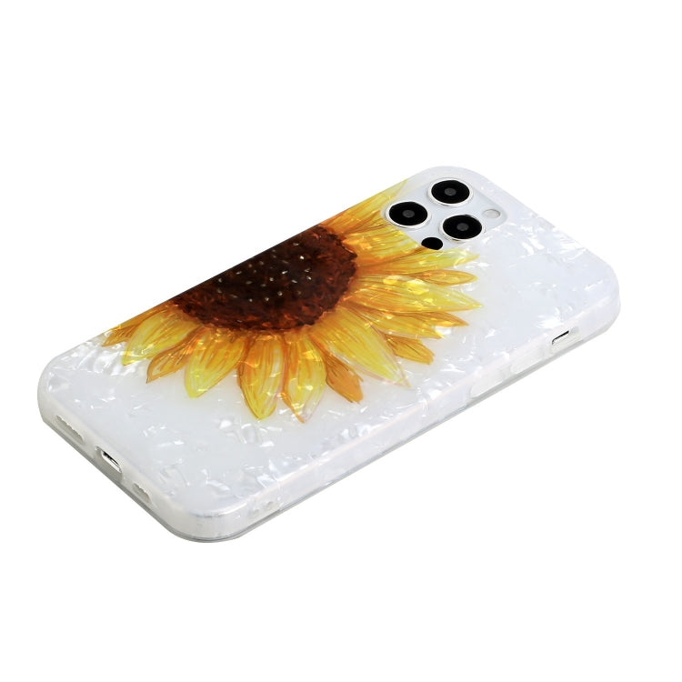 For iPhone 12 Pro Max Shell Texture Pattern Full-coverage TPU Shockproof Protective Case