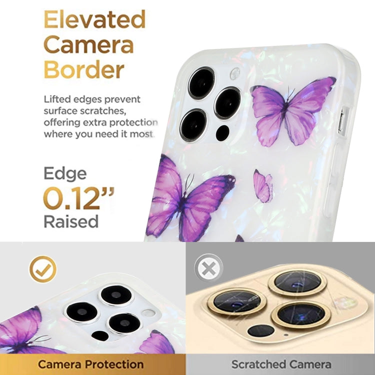 For iPhone 12 Pro Max Shell Texture Pattern Full-coverage TPU Shockproof Protective Case