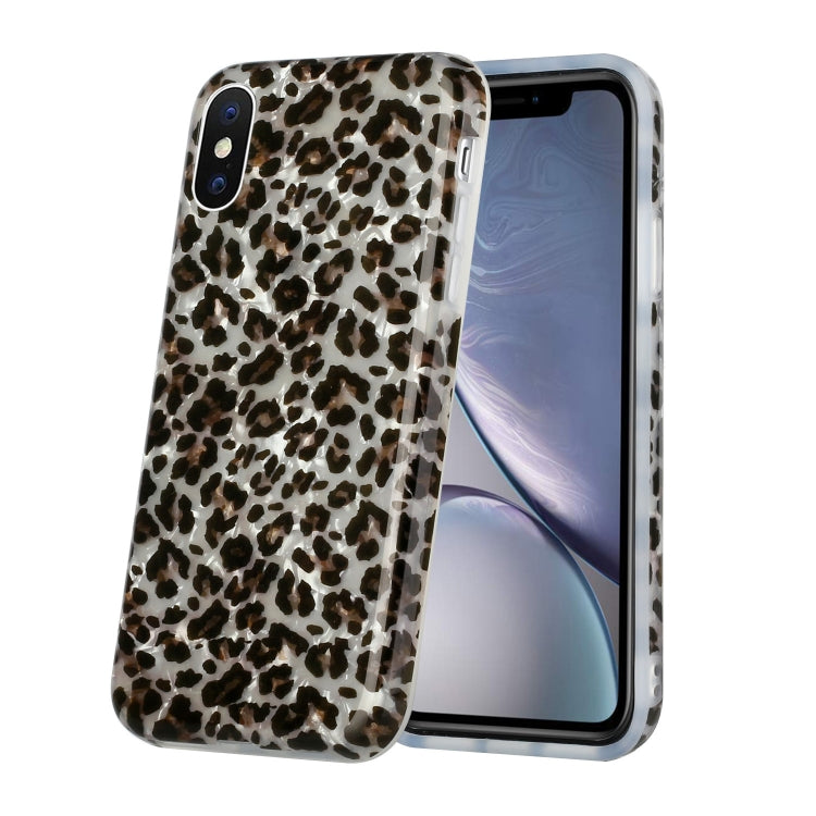 For iPhone X / XS Shell Texture Pattern Full-coverage TPU Shockproof Protective Case
