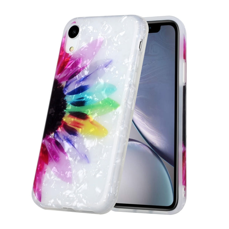 For iPhone XR Shell Texture Pattern Full-coverage TPU Shockproof Protective Case