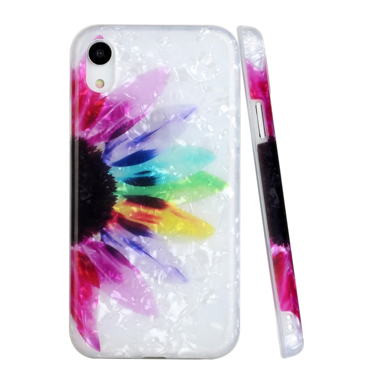 For iPhone XR Shell Texture Pattern Full-coverage TPU Shockproof Protective Case