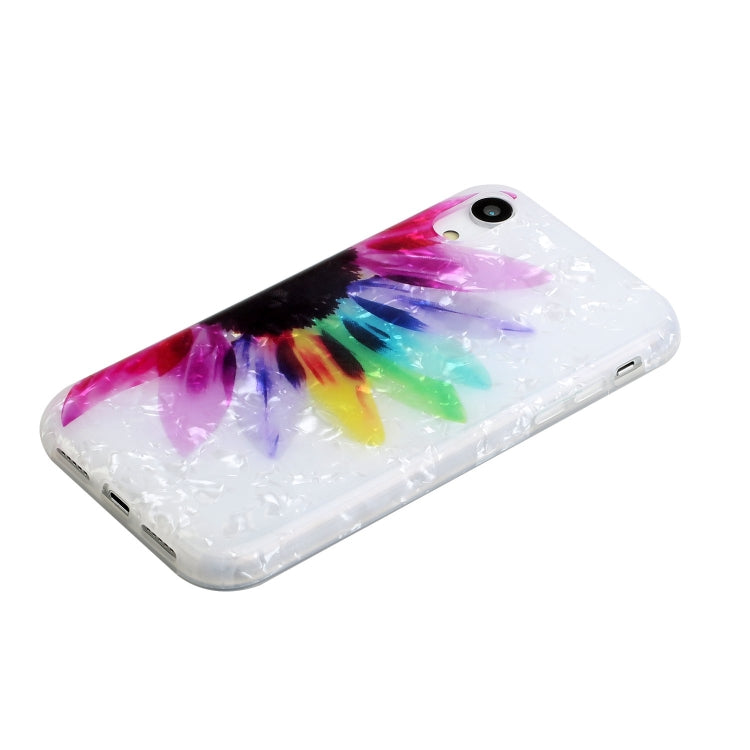 For iPhone XR Shell Texture Pattern Full-coverage TPU Shockproof Protective Case