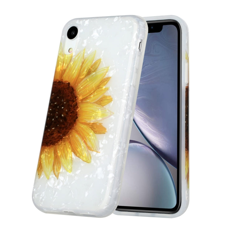 For iPhone XR Shell Texture Pattern Full-coverage TPU Shockproof Protective Case