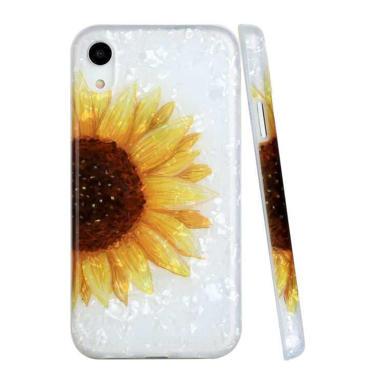 For iPhone XR Shell Texture Pattern Full-coverage TPU Shockproof Protective Case