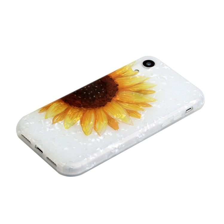 For iPhone XR Shell Texture Pattern Full-coverage TPU Shockproof Protective Case