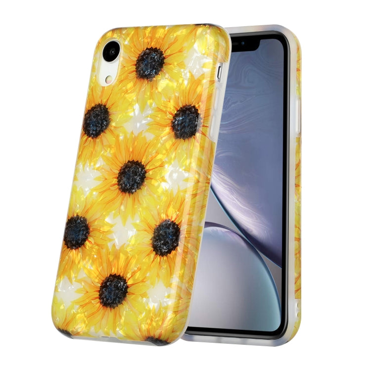 For iPhone XR Shell Texture Pattern Full-coverage TPU Shockproof Protective Case