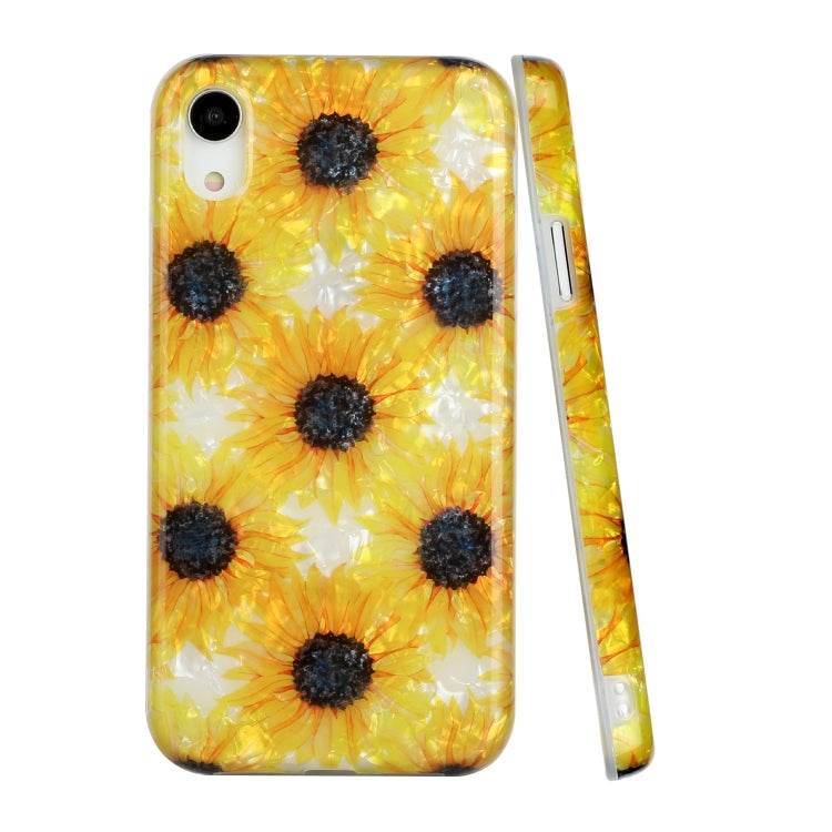 For iPhone XR Shell Texture Pattern Full-coverage TPU Shockproof Protective Case