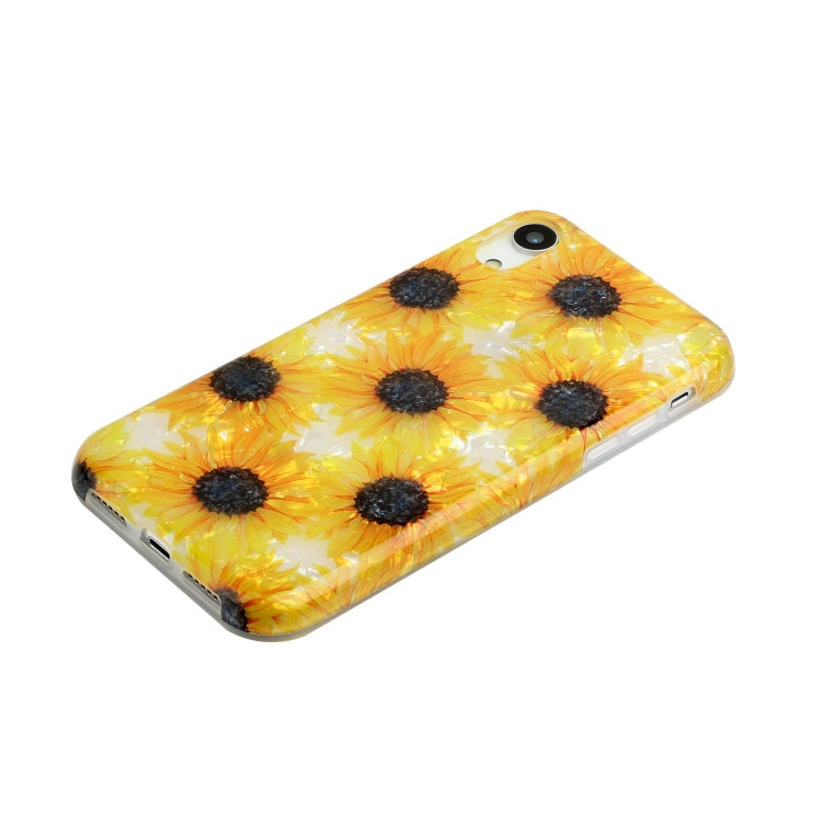 For iPhone XR Shell Texture Pattern Full-coverage TPU Shockproof Protective Case