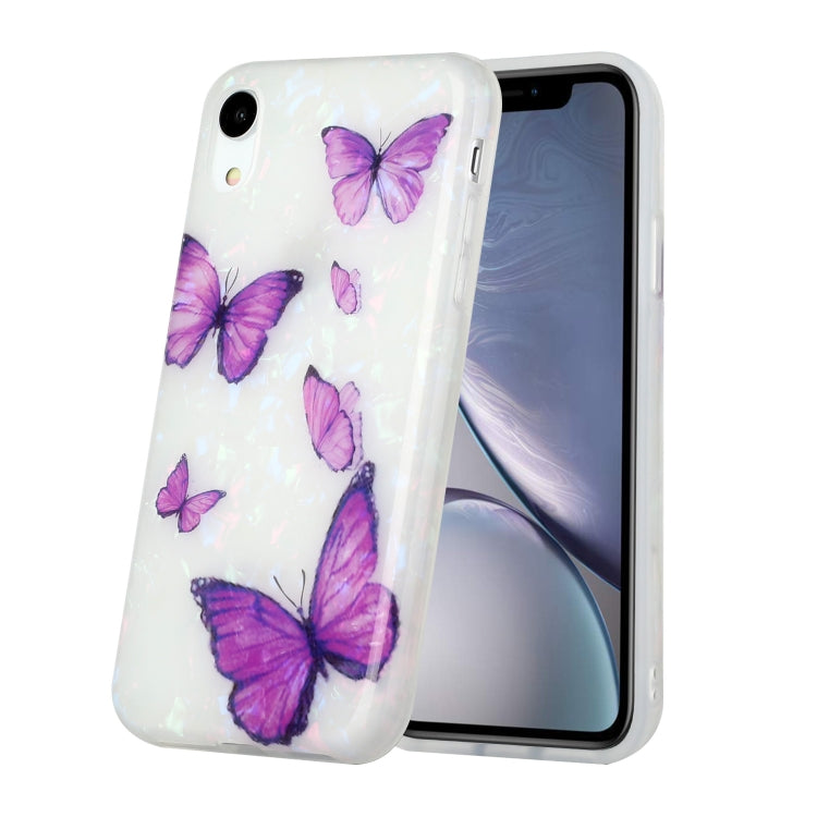 For iPhone XR Shell Texture Pattern Full-coverage TPU Shockproof Protective Case
