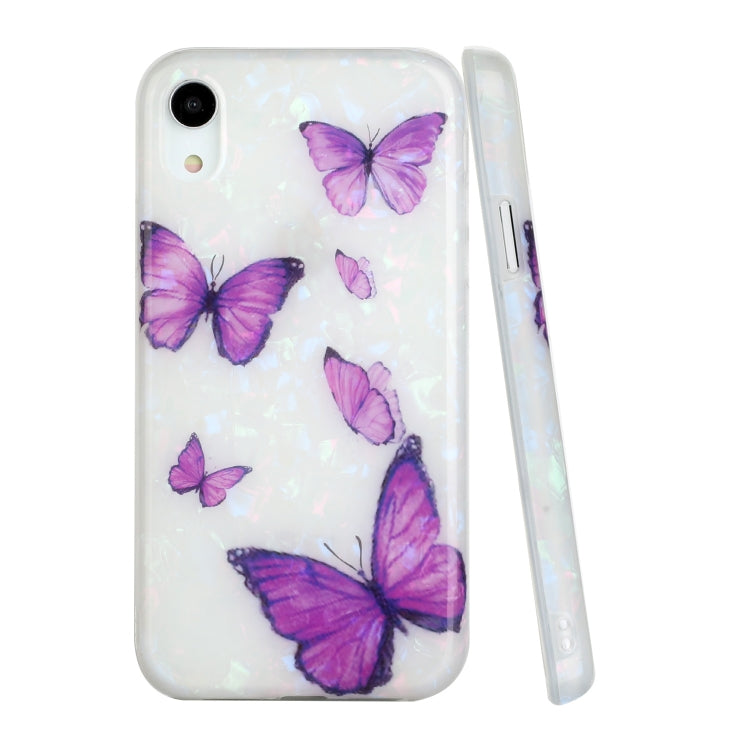 For iPhone XR Shell Texture Pattern Full-coverage TPU Shockproof Protective Case