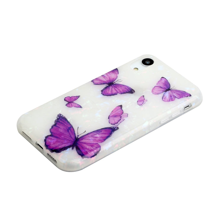 For iPhone XR Shell Texture Pattern Full-coverage TPU Shockproof Protective Case