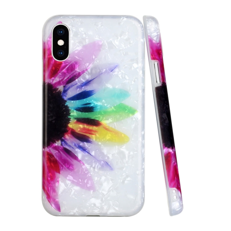 For iPhone XS Max Shell Texture Pattern Full-coverage TPU Shockproof Protective Case