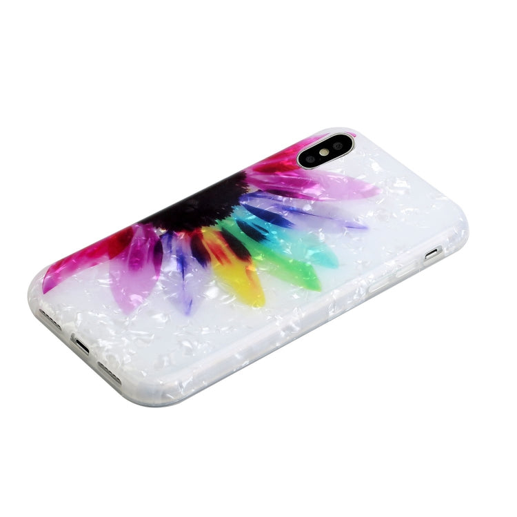 For iPhone XS Max Shell Texture Pattern Full-coverage TPU Shockproof Protective Case