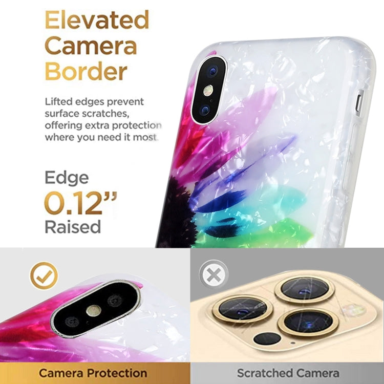 For iPhone XS Max Shell Texture Pattern Full-coverage TPU Shockproof Protective Case