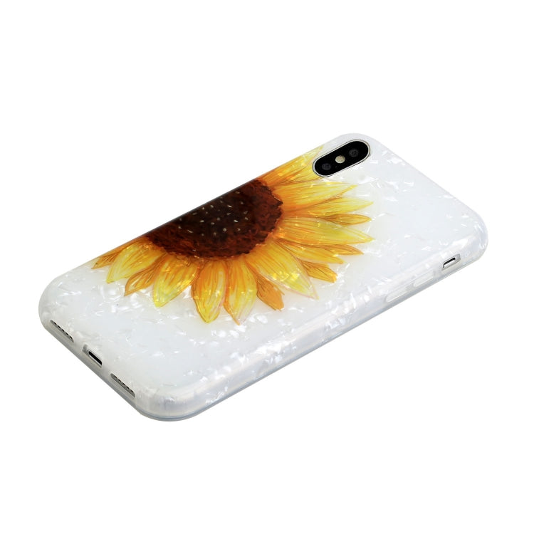 For iPhone XS Max Shell Texture Pattern Full-coverage TPU Shockproof Protective Case