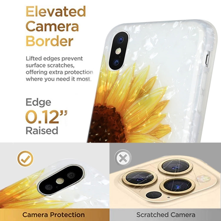 For iPhone XS Max Shell Texture Pattern Full-coverage TPU Shockproof Protective Case