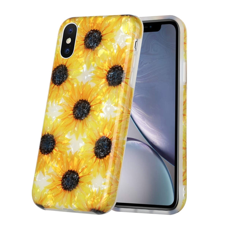 For iPhone XS Max Shell Texture Pattern Full-coverage TPU Shockproof Protective Case