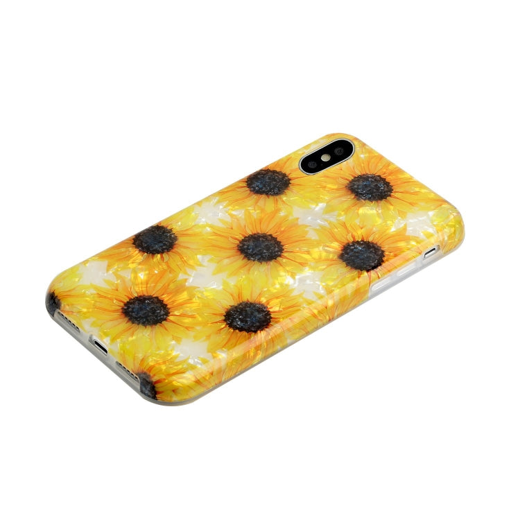 For iPhone XS Max Shell Texture Pattern Full-coverage TPU Shockproof Protective Case
