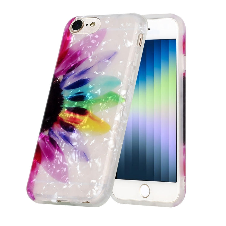 For iPhone SE 2022 / SE 2020 / 8 / 7 Shell Texture Pattern Full-coverage TPU Shockproof Protective Case
