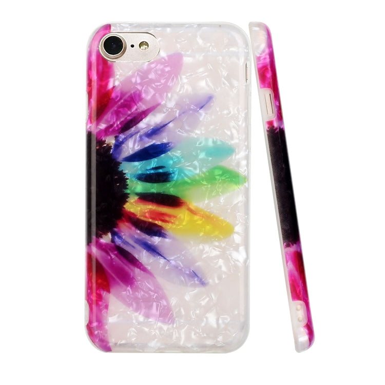 For iPhone SE 2022 / SE 2020 / 8 / 7 Shell Texture Pattern Full-coverage TPU Shockproof Protective Case