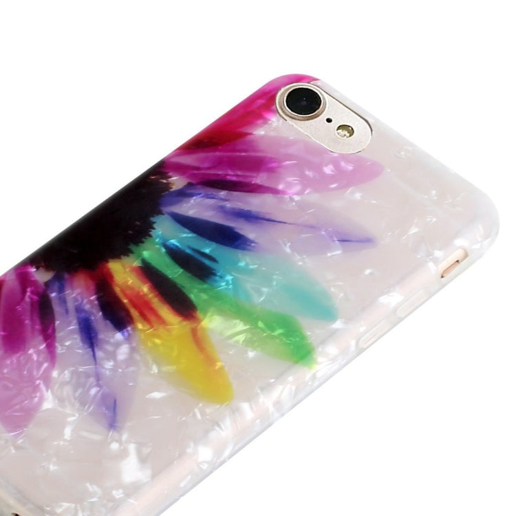 For iPhone SE 2022 / SE 2020 / 8 / 7 Shell Texture Pattern Full-coverage TPU Shockproof Protective Case