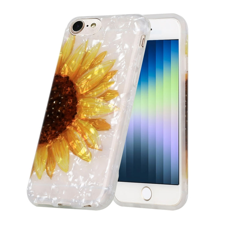 For iPhone SE 2022 / SE 2020 / 8 / 7 Shell Texture Pattern Full-coverage TPU Shockproof Protective Case