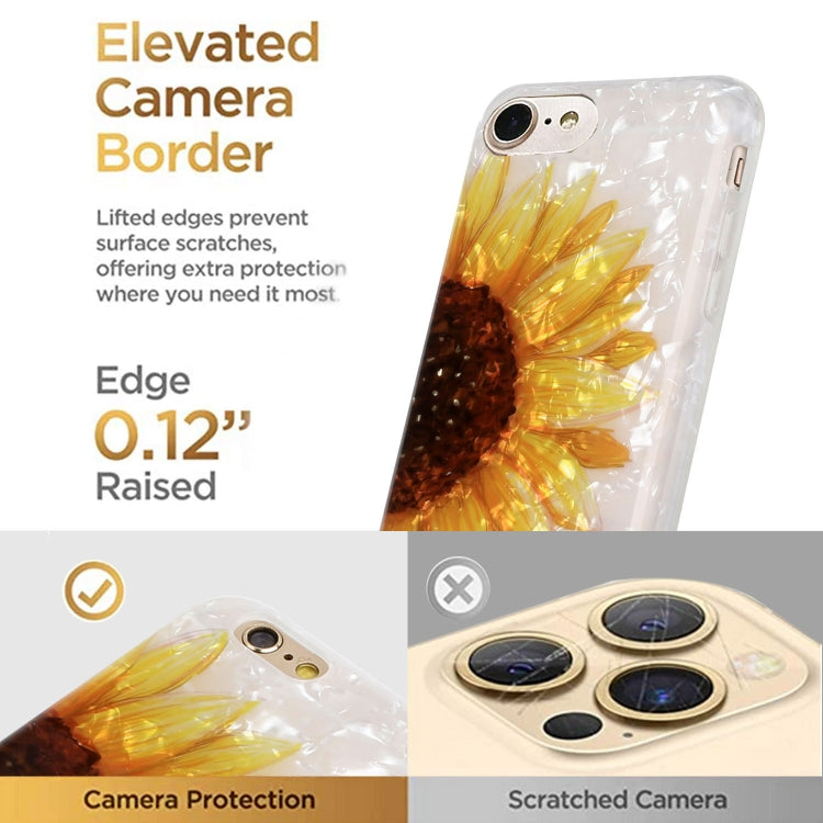 For iPhone SE 2022 / SE 2020 / 8 / 7 Shell Texture Pattern Full-coverage TPU Shockproof Protective Case