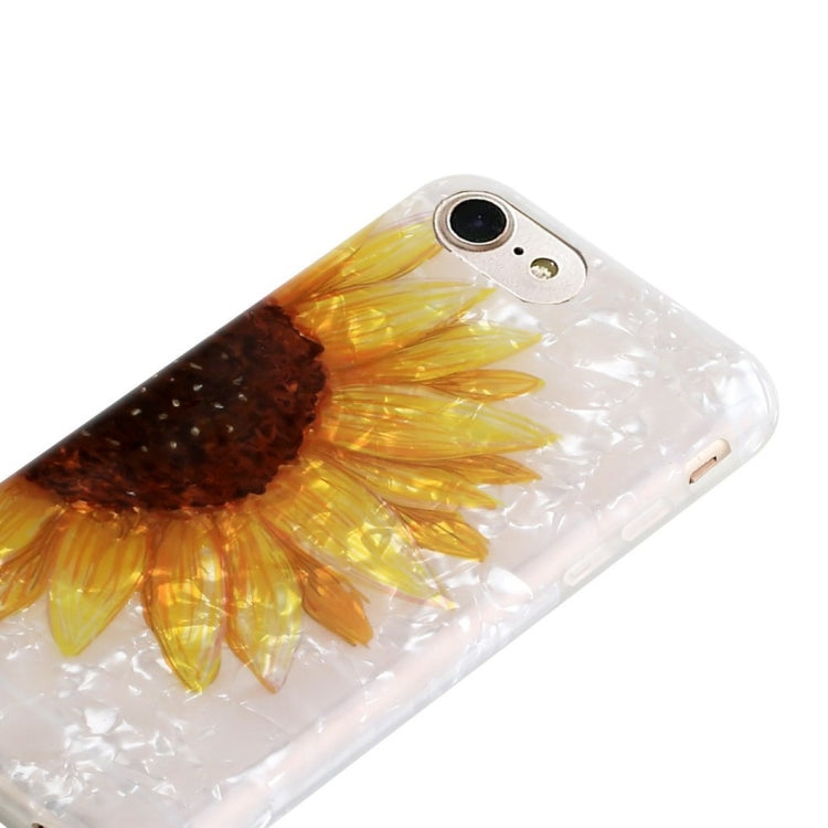 For iPhone SE 2022 / SE 2020 / 8 / 7 Shell Texture Pattern Full-coverage TPU Shockproof Protective Case