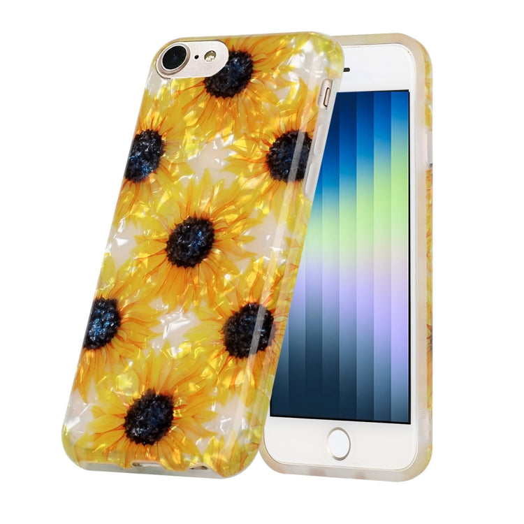 For iPhone SE 2022 / SE 2020 / 8 / 7 Shell Texture Pattern Full-coverage TPU Shockproof Protective Case