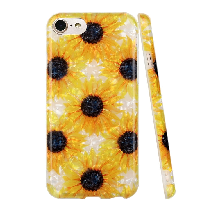 For iPhone SE 2022 / SE 2020 / 8 / 7 Shell Texture Pattern Full-coverage TPU Shockproof Protective Case