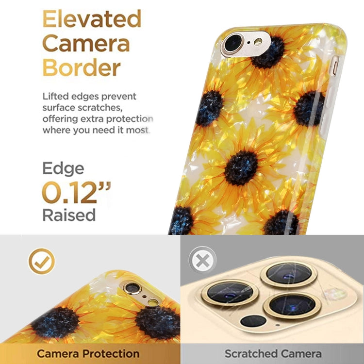 For iPhone SE 2022 / SE 2020 / 8 / 7 Shell Texture Pattern Full-coverage TPU Shockproof Protective Case
