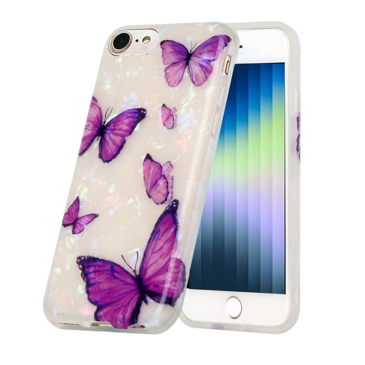 For iPhone SE 2022 / SE 2020 / 8 / 7 Shell Texture Pattern Full-coverage TPU Shockproof Protective Case