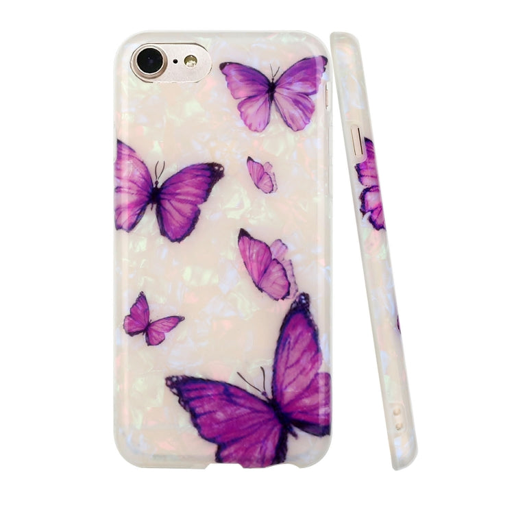 For iPhone SE 2022 / SE 2020 / 8 / 7 Shell Texture Pattern Full-coverage TPU Shockproof Protective Case