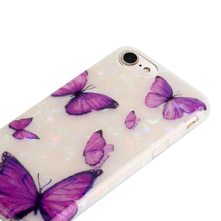 For iPhone SE 2022 / SE 2020 / 8 / 7 Shell Texture Pattern Full-coverage TPU Shockproof Protective Case