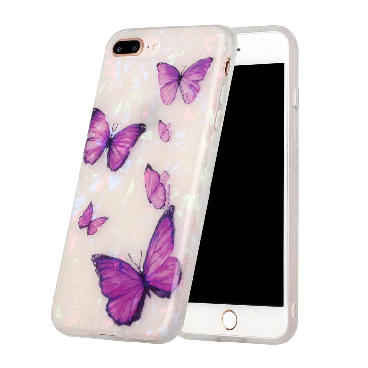 Shell Texture Pattern Full-coverage TPU Shockproof Protective Case For iPhone 7 Plus / 8 Plus