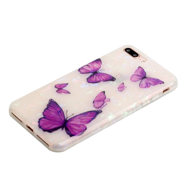 Shell Texture Pattern Full-coverage TPU Shockproof Protective Case For iPhone 7 Plus / 8 Plus
