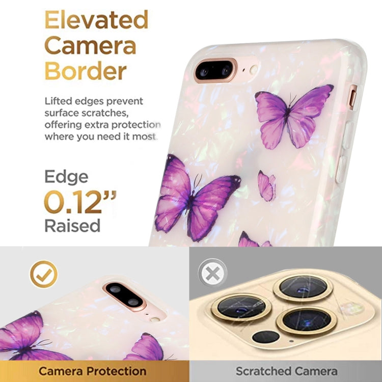 Shell Texture Pattern Full-coverage TPU Shockproof Protective Case For iPhone 7 Plus / 8 Plus