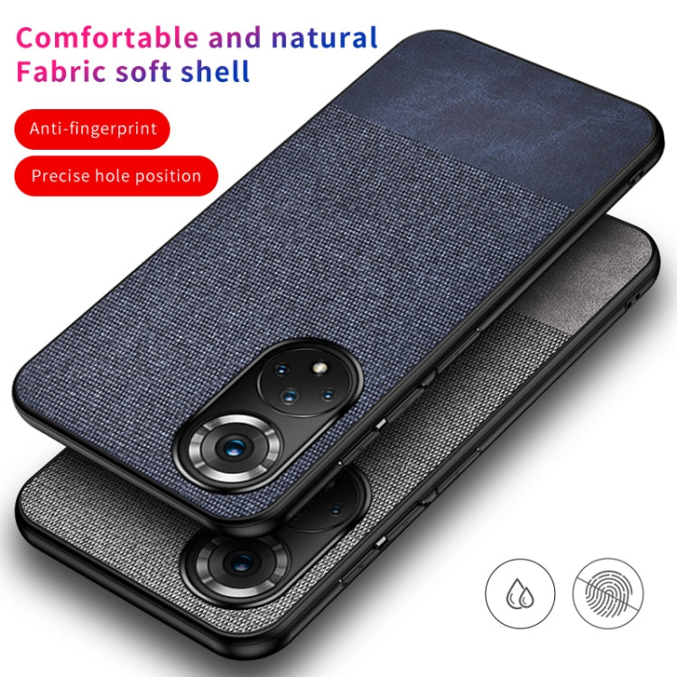 For Honor 50 Shockproof Splicing PU + Cloth Texture PC + TPU Protective Case