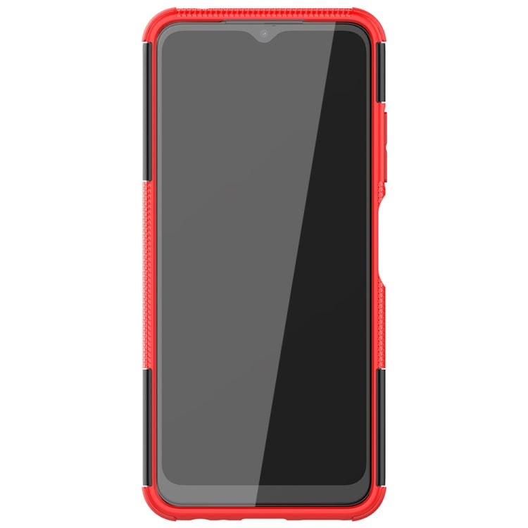 For Samsung Galaxy A22 5G Tire Texture Shockproof TPU+PC Protective Case with Holder