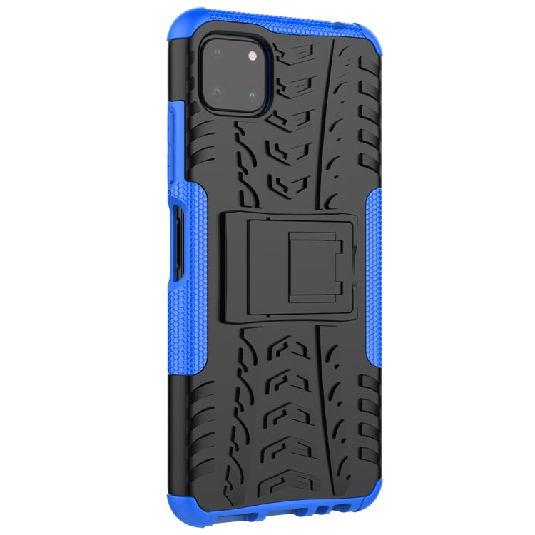 For Samsung Galaxy A22 5G Tire Texture Shockproof TPU+PC Protective Case with Holder